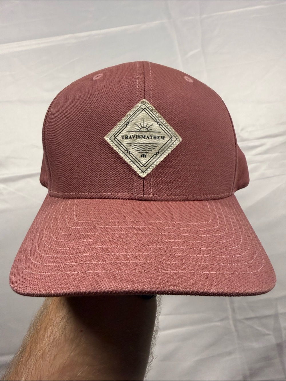 TravisMathew Dusty Rose Patch Logo Baseball Cap